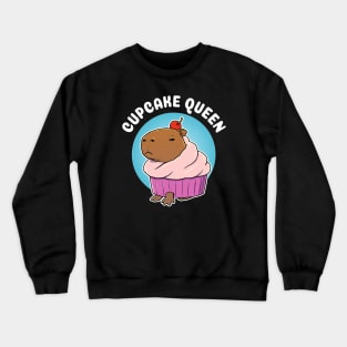 Cupcake Queen Capybara Costume Crewneck Sweatshirt